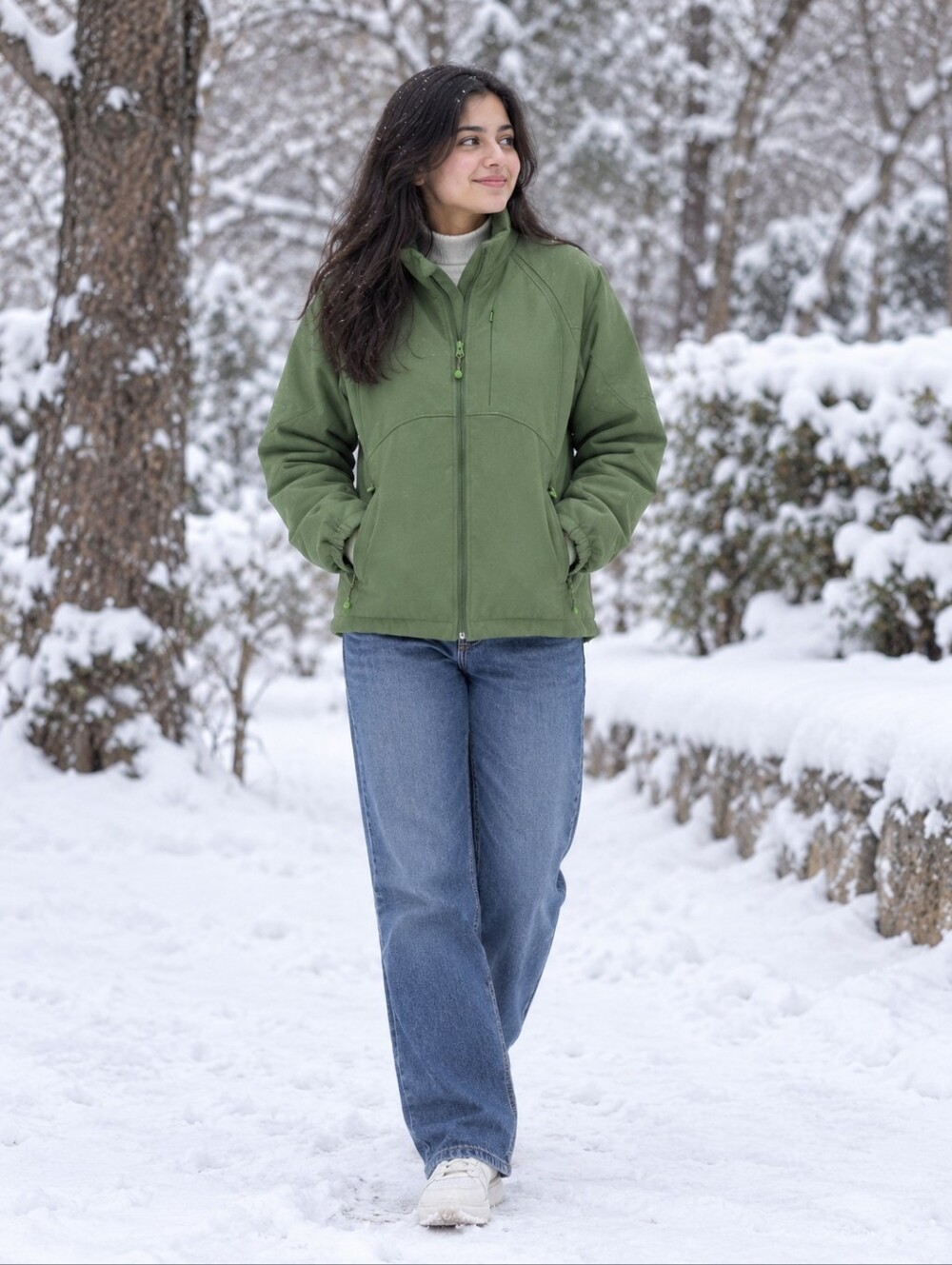 Black Diamond Green Full Zip With Zip Pockets Jacket Size S